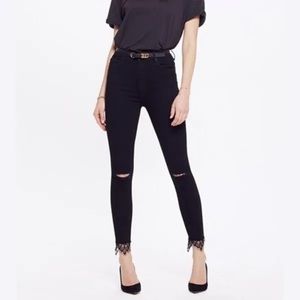 MOTHER JEANS SWOONER 31 BAA BAA BLACK SHEEP